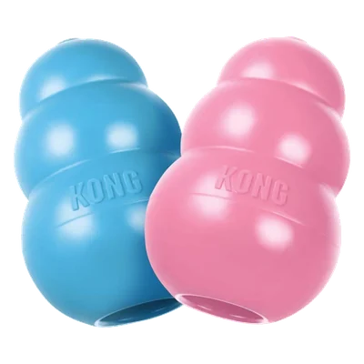 Juguetes KONG Puppy azul y rosa