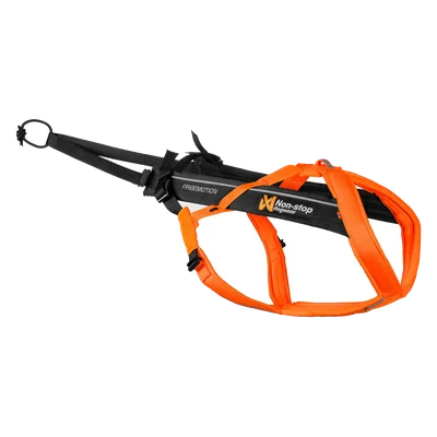 Arnés de tiro Non-stop dogwear Freemotion naranja y negro